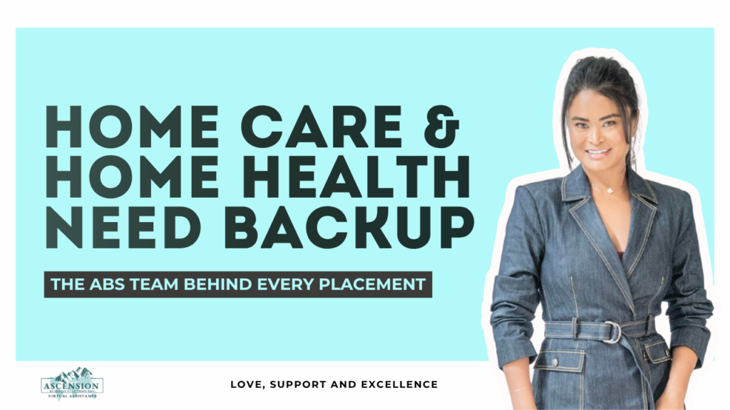 Home care and home health need backup blog thumbnail for ABS Virtual Assistant support