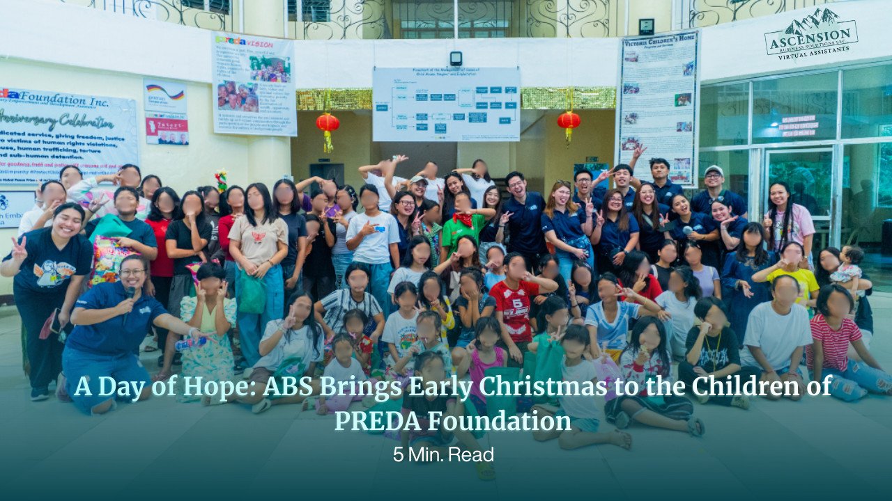 Ascension Business Solutions team and children from PREDA Foundation gathered during an early Christmas community outreach event.